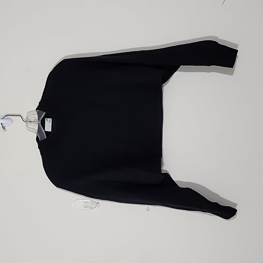 Wilfred Merino Wool Lolan Cropped Knit Sweater Black XS